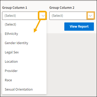 A screenshot of a group column  Description automatically generated